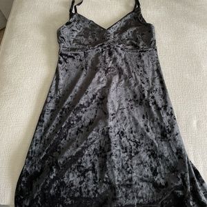 Black velvet dress